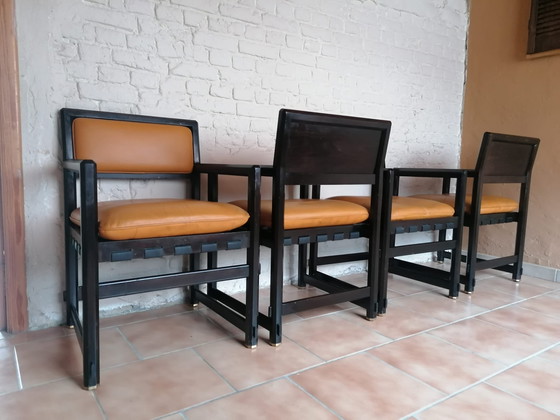 Image 1 of J. Wormley, Dunbar, EE. UU., sillones de madera - 4 unidades