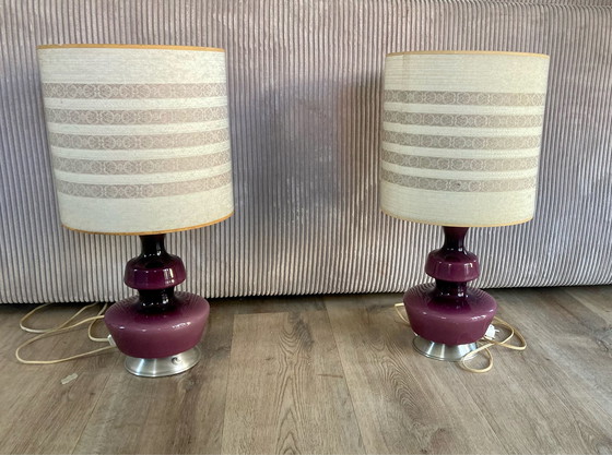 Image 1 of Holmegaard Table lamp 2 pieces