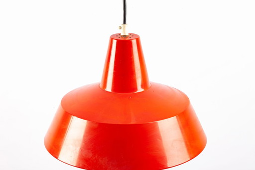 Red Metal hanging lamp from Ikea, 1960s