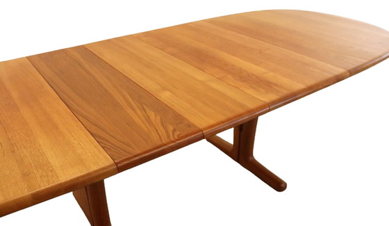 Image 1 of Holstebro 2x table de salle à manger ovale extensible teck massif vintage