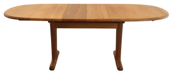 Image 1 of Holstebro 2x table de salle à manger ovale extensible teck massif vintage