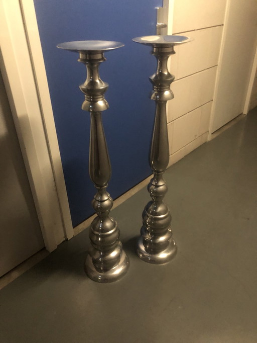 2x Meijs floor candlestick