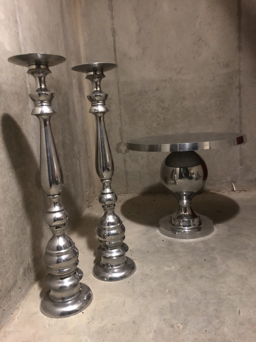 2x Meijs floor candlestick