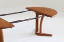 Vintage round Danish dining table solid teak