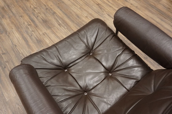 Image 1 of Easy lounge chair | Leather armchair tubular steel Mid Century