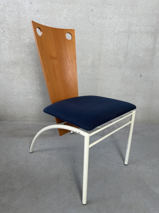 6x chaises vintage "memphis