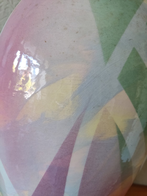 Image 1 of 1989 signed hand painted vase, John Bergen