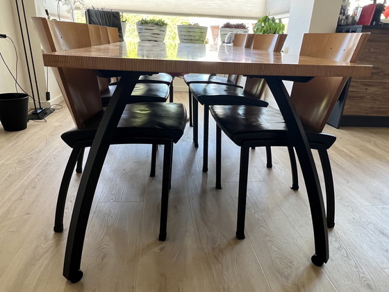 Image 1 of Metaform dining table Radius plus 6 chairs