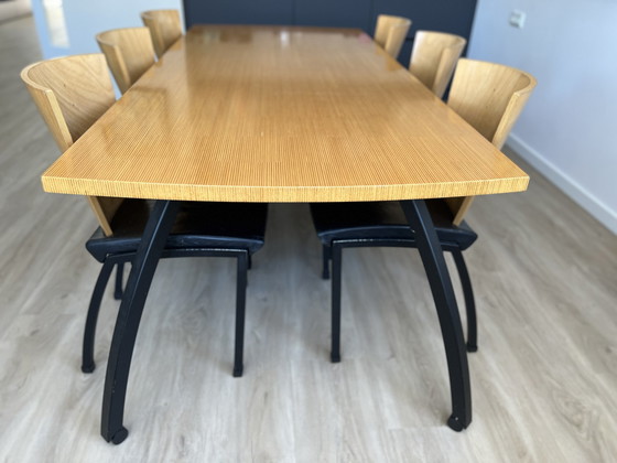 Image 1 of Metaform dining table Radius plus 6 chairs