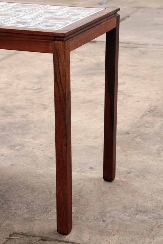 Image 1 of Danish Vintage Set of Side Tables with cream brown tiles, 1960s