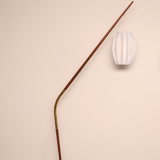 Image 1 of Floor lamp 'Fishing Pole' by Svend Aage Holm Sorensen for Sorensen & Co - Denmark - 1950's