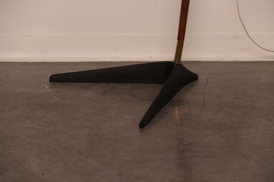 Image 1 of Floor lamp 'Fishing Pole' by Svend Aage Holm Sorensen for Sorensen & Co - Denmark - 1950's