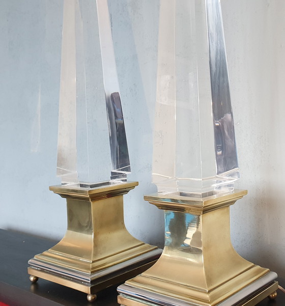 Image 1 of 2 x lampes "Obelisco" de Sandro Petti