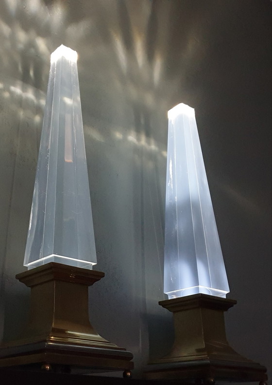 Image 1 of 2 x lampes "Obelisco" de Sandro Petti