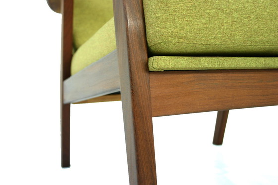 Image 1 of 1960s Mid Century Danish Teak Lounge Chair / Armchairs with new cushions and new cover