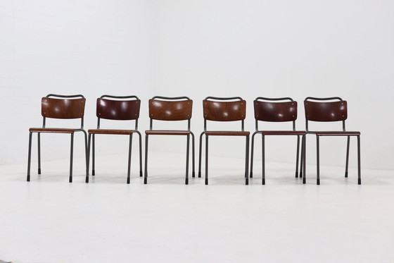 Image 1 of 6 sedie da pranzo vintage Gispen 106