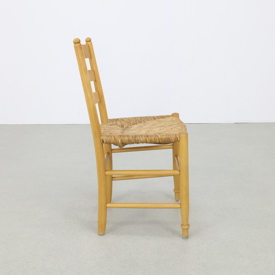 Image 1 of 4x Dining Chair Brutalist in Cane, 1970s