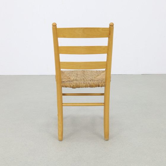 Image 1 of 4x Dining Chair Brutalist in Cane, 1970s