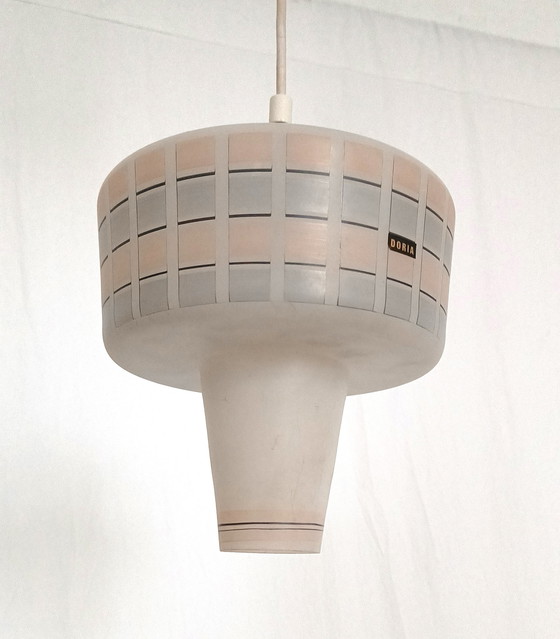 Image 1 of Lampe suspendue en verre Doria 1960