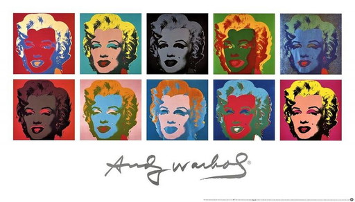 Andy Warhol ----Ten Marilyns very large.