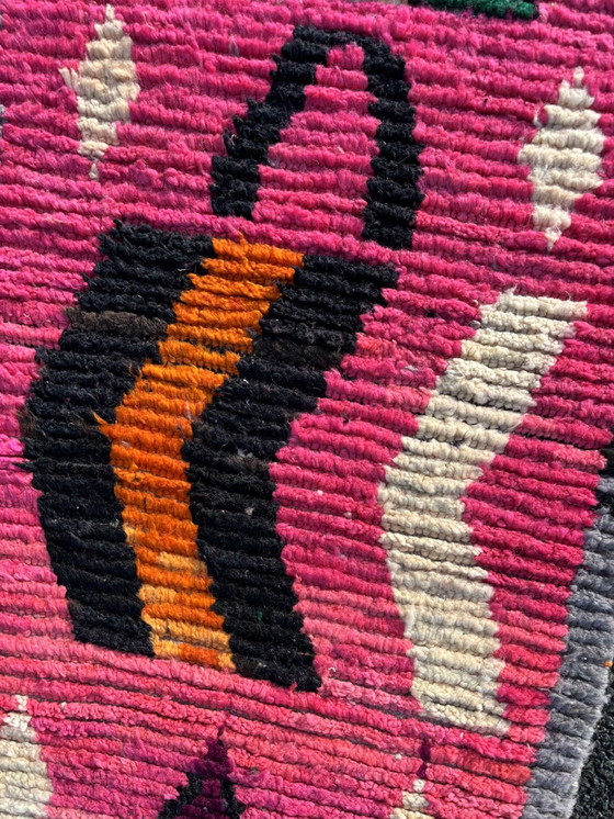 Image 1 of Pink Runner Moroccan Berber Rug, 70x330 cm