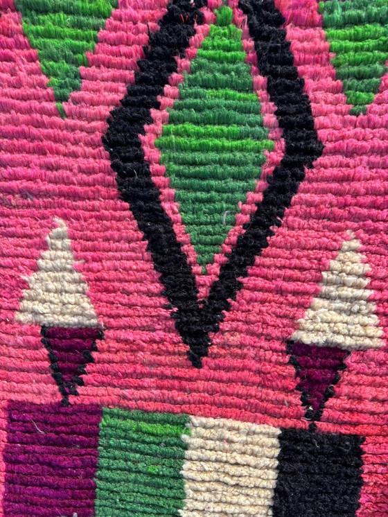 Image 1 of Pink Runner Moroccan Berber Rug, 70x330 cm