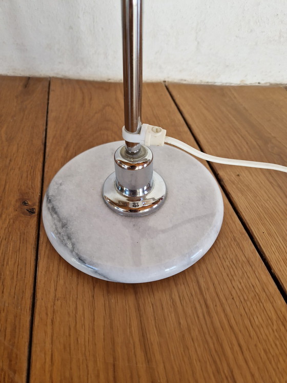 Image 1 of art deco bauhaus style table lamp marble