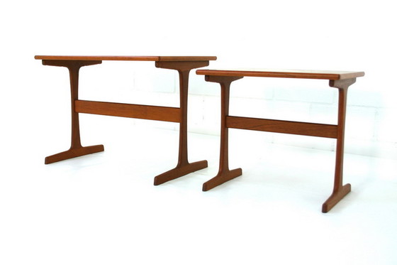 Image 1 of Arne Wahl Iversen for Vinde, Mid-Century Teak Nesting Table, Side Table