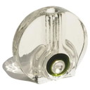 Vintage Italiaanse vaas uit de jaren 60 in massief helder Murano-glas met geometrische decoratie