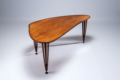 Large Triangular Teak Coffee Table 