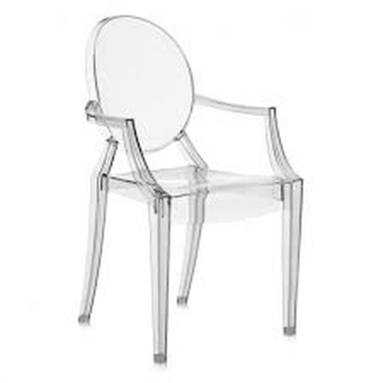 Image 1 of 4x Kartell Fauteuil Louis Ghost par Philippe Starck