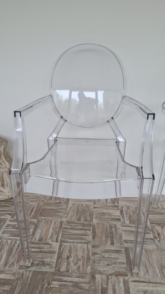 Image 1 of 4x Kartell Fauteuil Louis Ghost par Philippe Starck