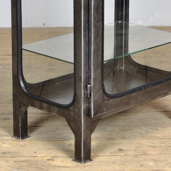 Image 1 of Vintage Glass & Iron Medical Cabinet, 1970s