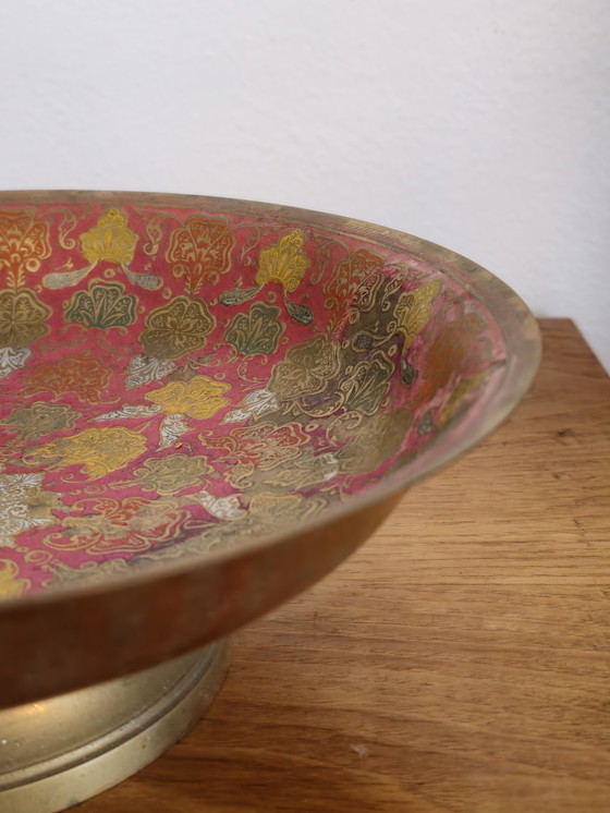 Image 1 of Enamelled Messing Yellow Copper Bowl Bowl