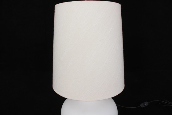 Image 1 of As new, Glashütte Limburg table lamp / table lamp by Heinz Josef Ohm, IF Award 1972, white opal glass, 1 of 2