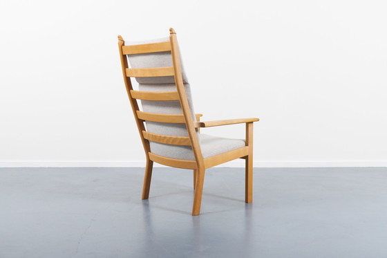 Image 1 of Getama high back easy lounge chair GE 284A by Hans Wegner