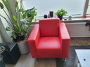 Ensemble canapé 2 places en cuir et fauteuil Montel
