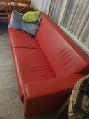 Ensemble canapé 2 places en cuir et fauteuil Montel