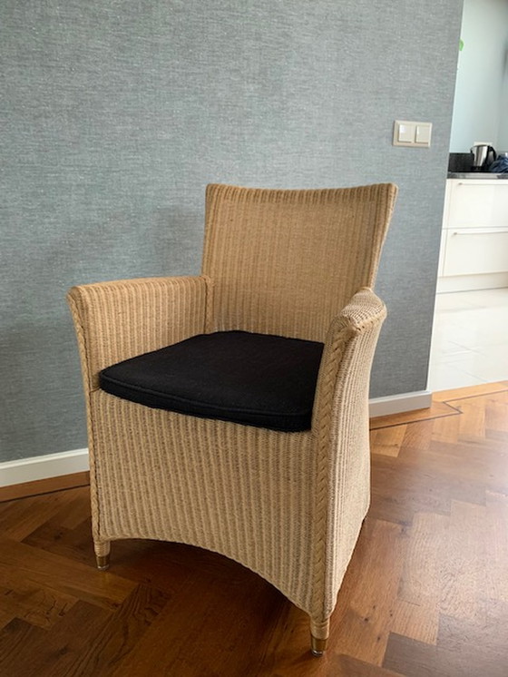 Image 1 of 6x Lloyd Loom dining room chairs with armrests