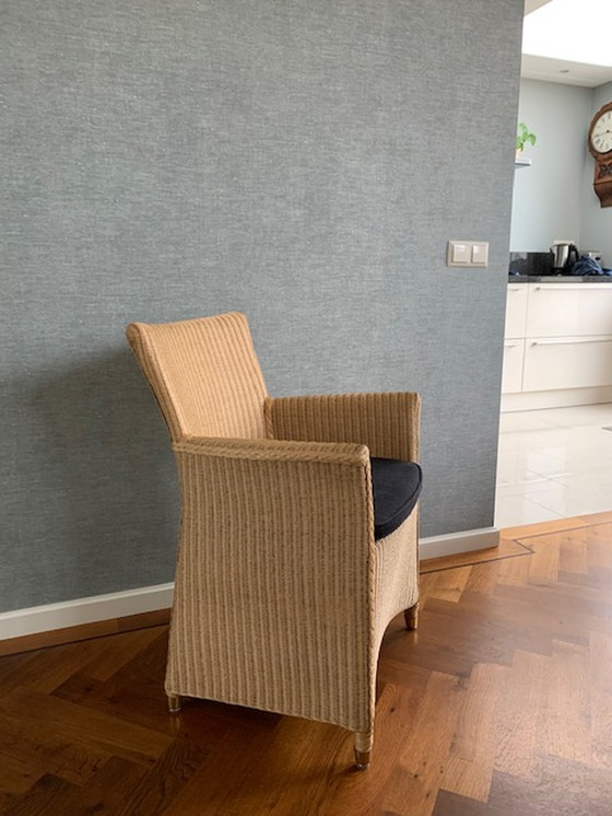 Image 1 of 6x Lloyd Loom dining room chairs with armrests