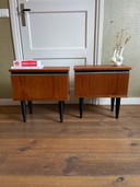 2 x vintage bedside table