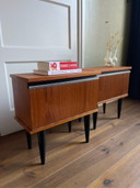 2 x vintage bedside table