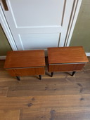 2 x vintage bedside table