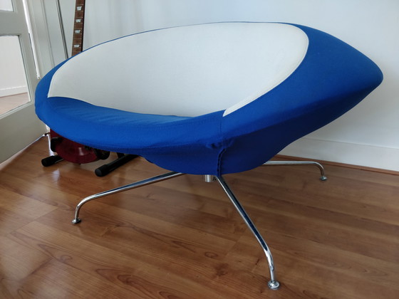 Image 1 of Design chair Artifort Kirk blue white