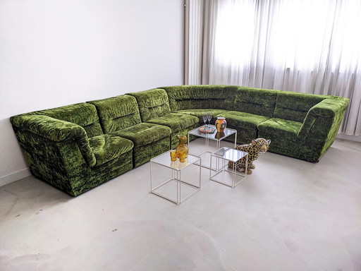 Vintage Modular Crushed Velvet Sofa