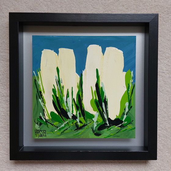 Image 1 of Ad van Hassel "TULIPS" white