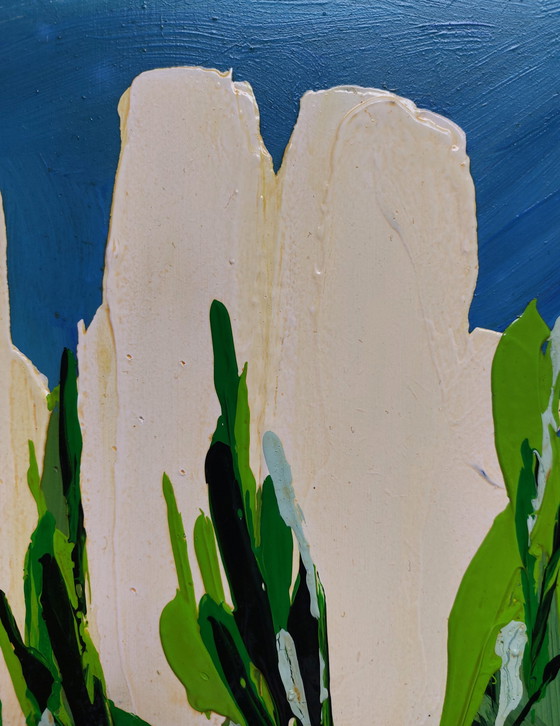 Image 1 of Ad van Hassel "TULIPS" white