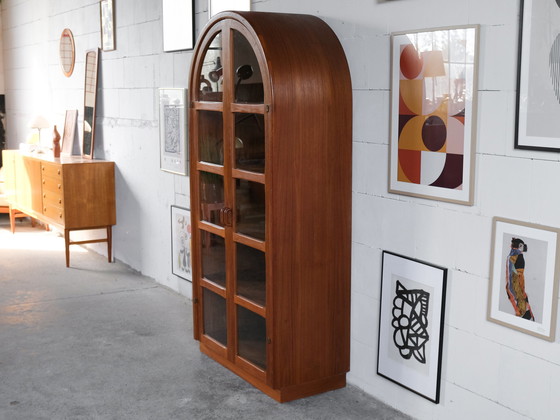 Image 1 of Cathedral-shaped teak Display cabinets