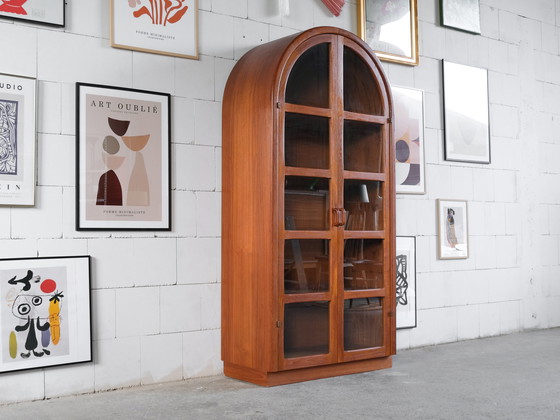 Image 1 of Cathedral-shaped teak Display cabinets