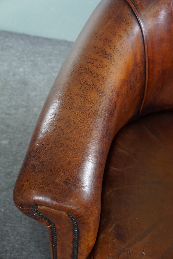 Image 1 of Sheep leather club armchair